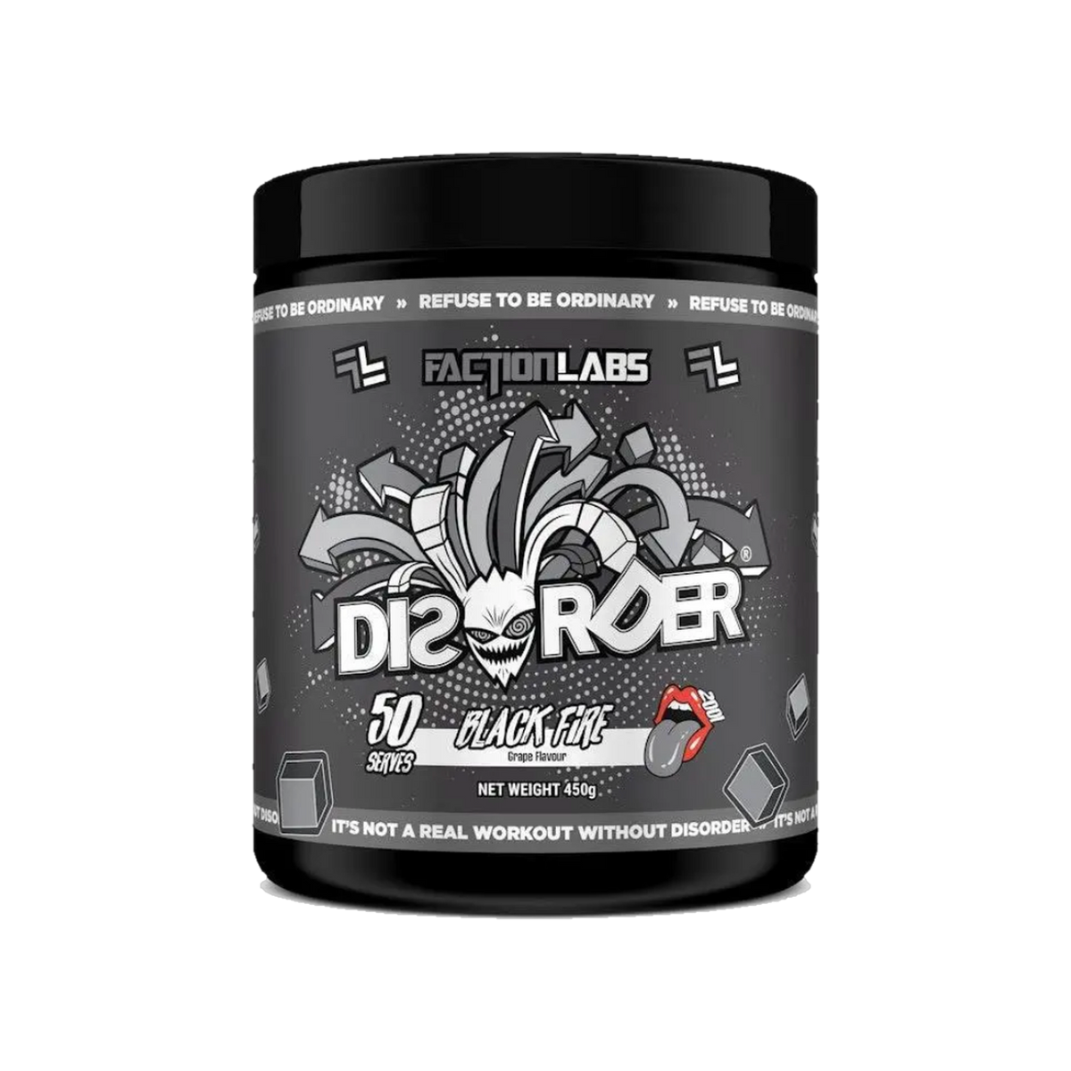 Faction Labs Disorder Black Fire 50 serves