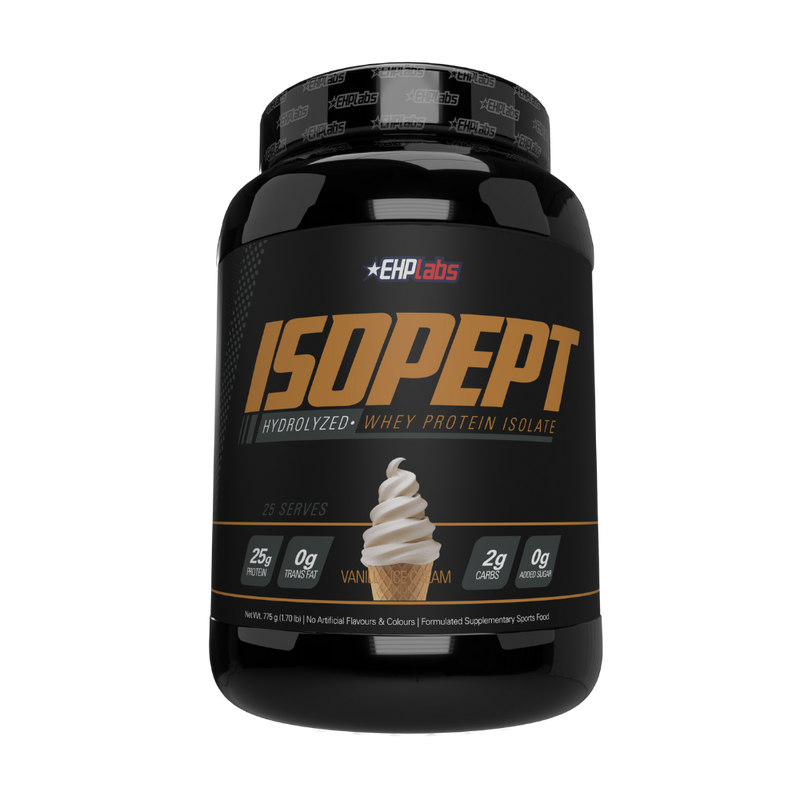 EHPlabs IsoPept Hydrolysed Whey Protein - Vanilla Ice Cream 25 Serves
