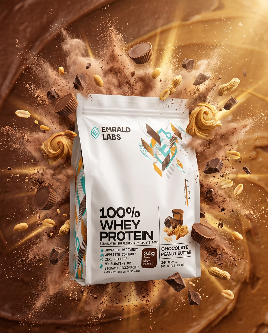Emrald Labs 100% Whey Protein - Chocolate Peanut Butter 900g