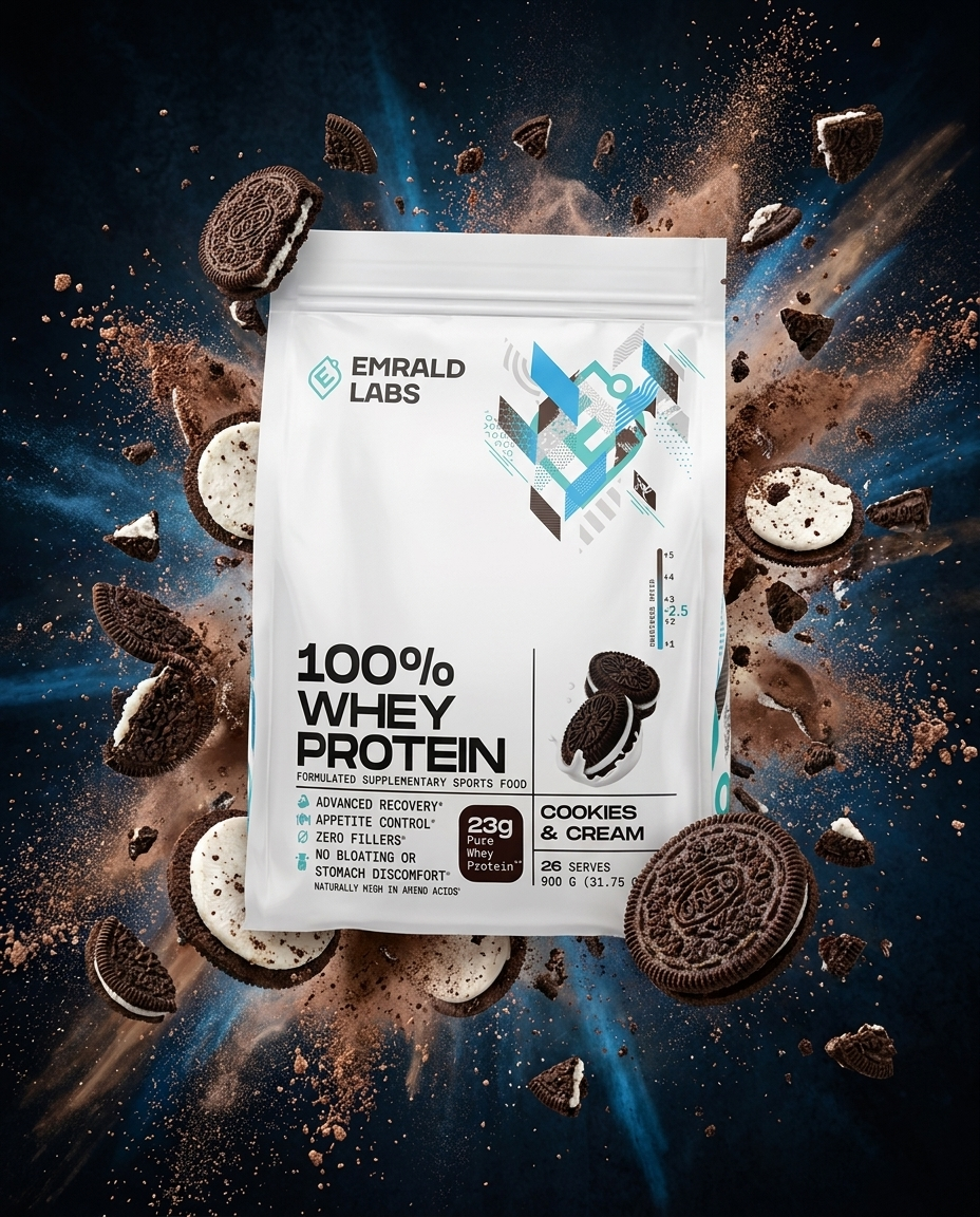 Emrald Labs 100% Whey Protein - Cookies & Cream 900g