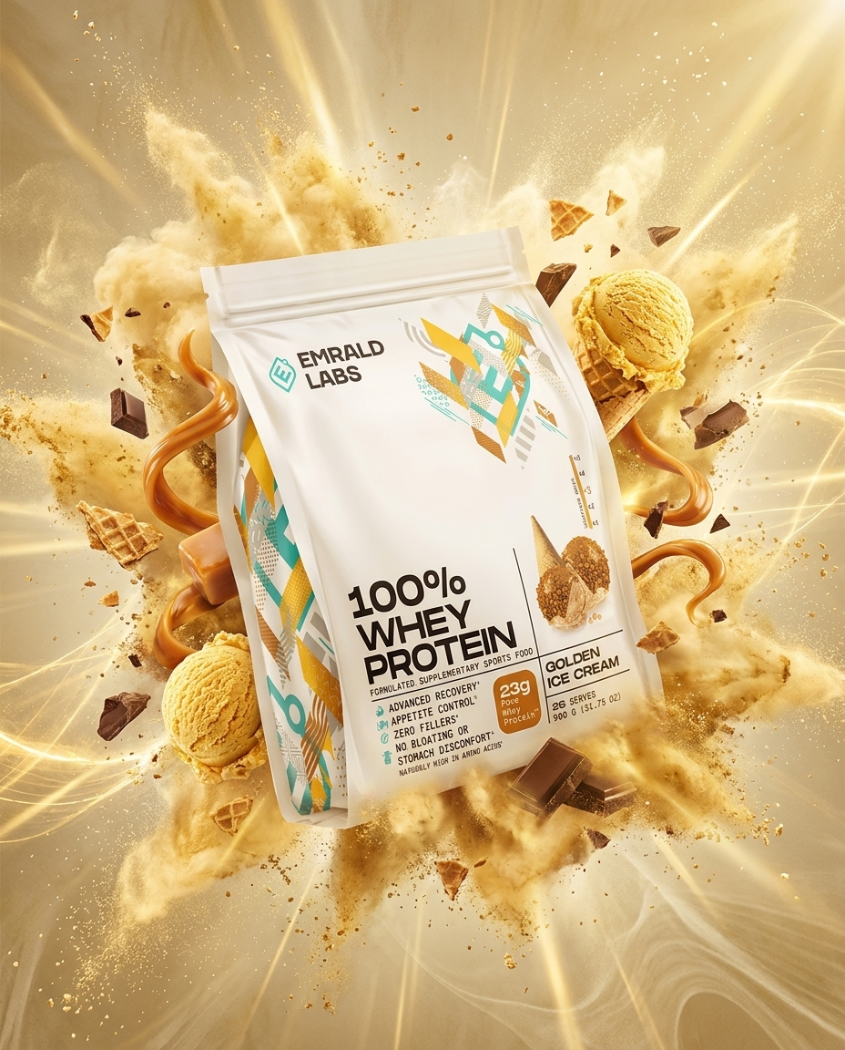 Emrald Labs 100% Whey Protein - Golden Ice Cream 900g