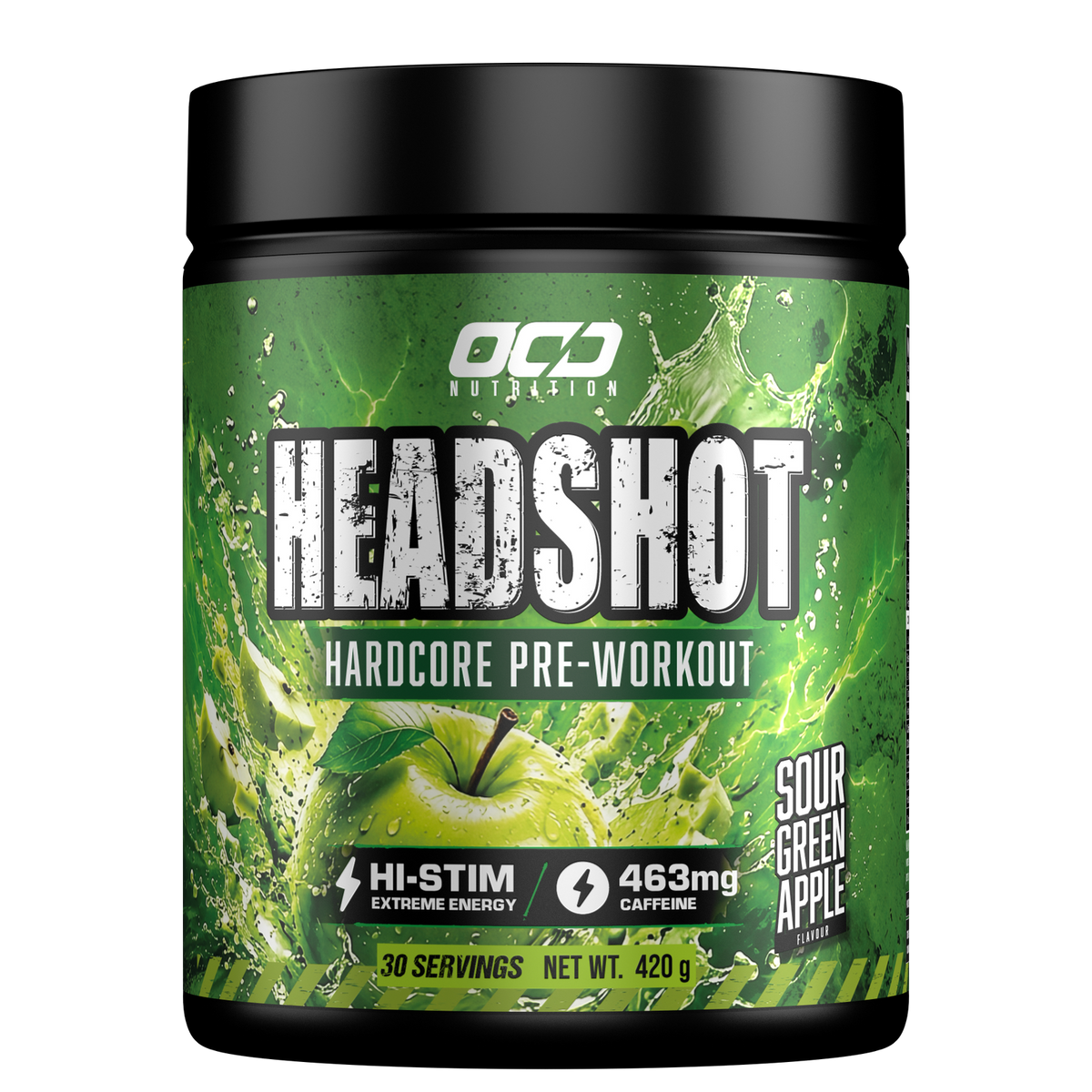 OCD Nutrition Headshot Hardcore Pre-Workout 30 Serves