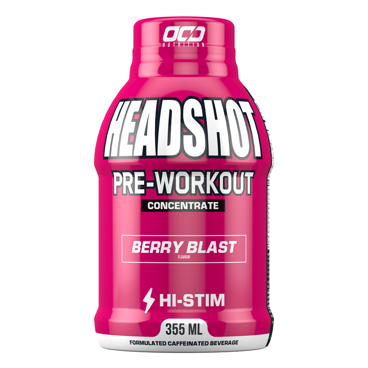 OCD Nutrition Headshot Hi-Stim Pre-Workout RTD 355mL — Box of 12