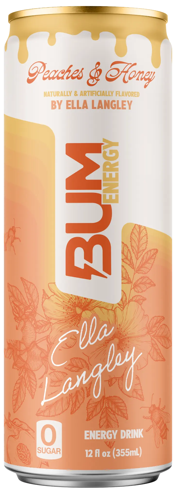 CBUM Bum Energy Drink 355mL - Peaches & Honey