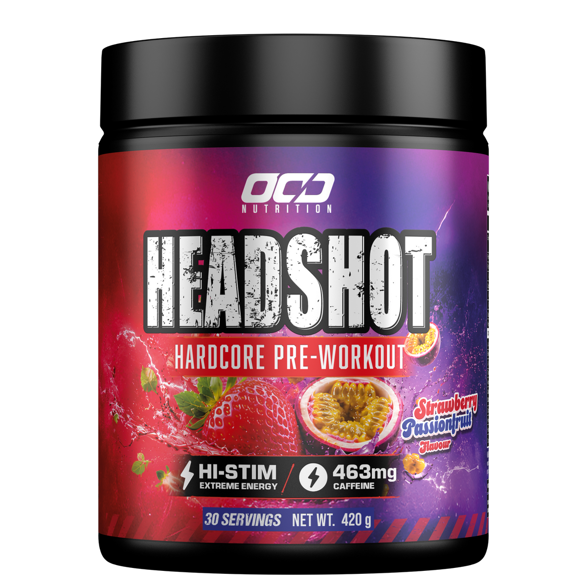 OCD Nutrition Headshot Hardcore Pre-Workout 30 Serves