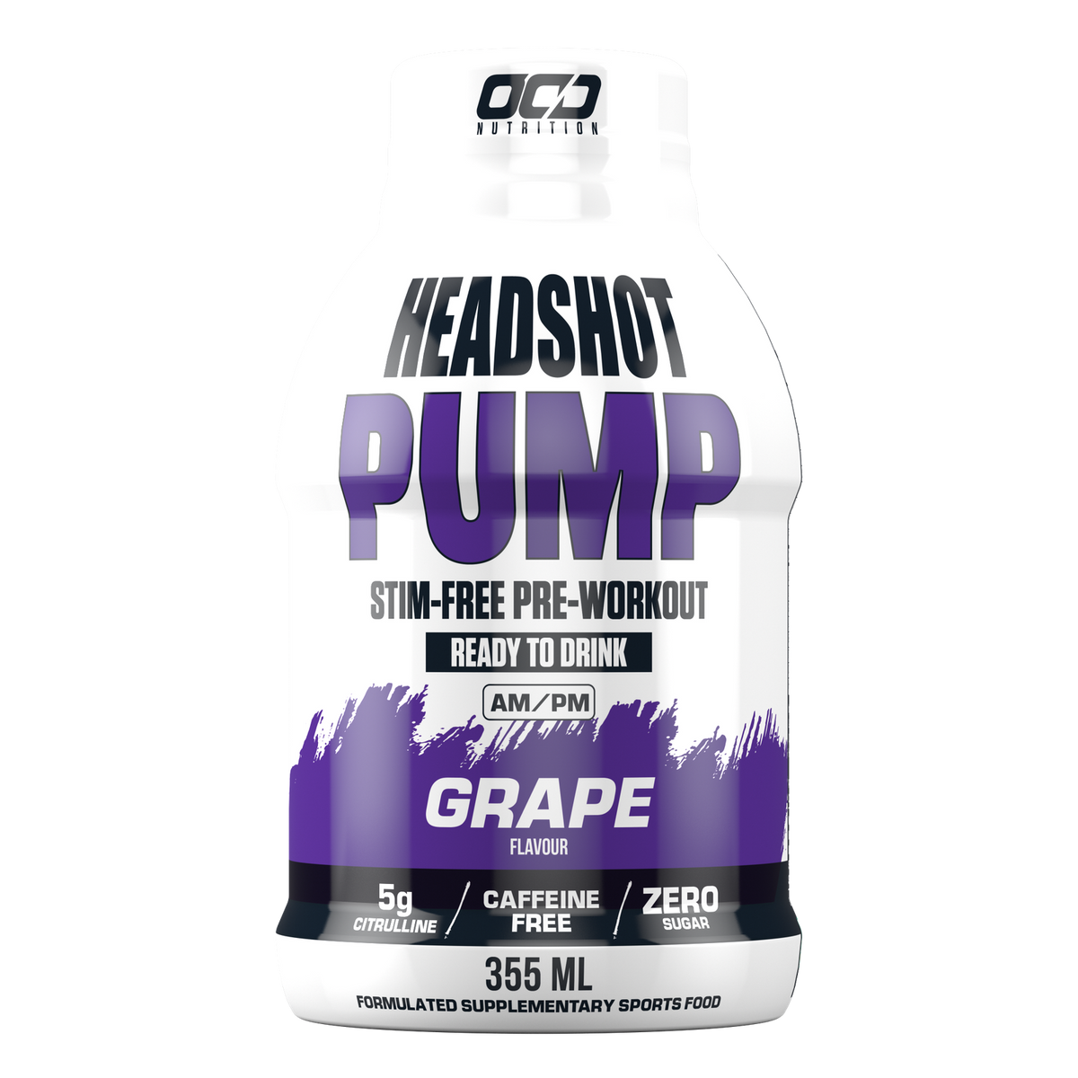 OCD Nutrition Headshot Pump Stim-Free RTD 355mL — Box of 12